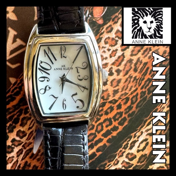 ANNE KLEIN LADIES WATCH W/ INTERCHANGEABLE BANDS- BLACK/PINK/WHITE & PURPLE - Picture 1 of 11